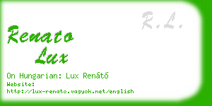 renato lux business card
